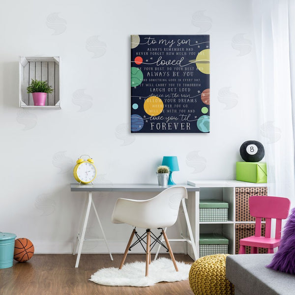 Stupell Industries Stupell Studio | My Son Love You Forever Phrase Outer Space Wall Art