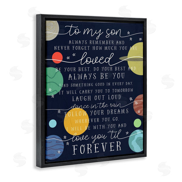 Stupell Industries Stupell Studio | My Son Love You Forever Phrase Outer Space Wall Art