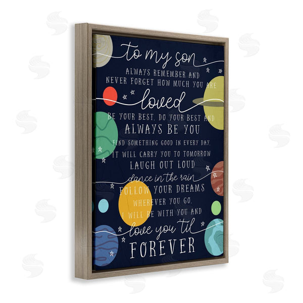 Stupell Industries Stupell Studio | My Son Love You Forever Phrase Outer Space Wall Art