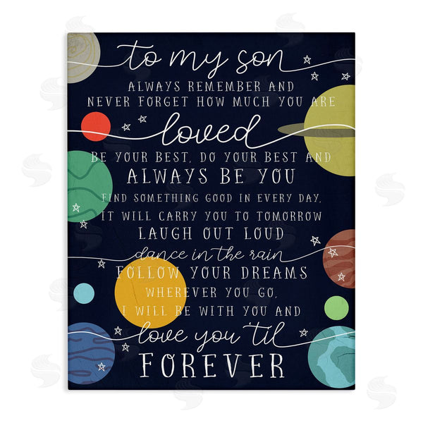 stupell industries Stupell Studio | My Son Love You Forever Phrase Outer Space Wall Art