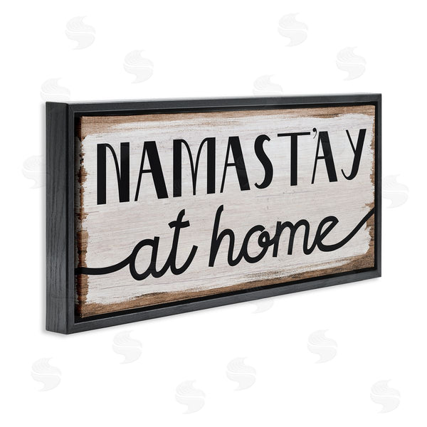 Stupell Industries Stupell Studio | Namastay At Home Phrase Rustic Self-Care Pun