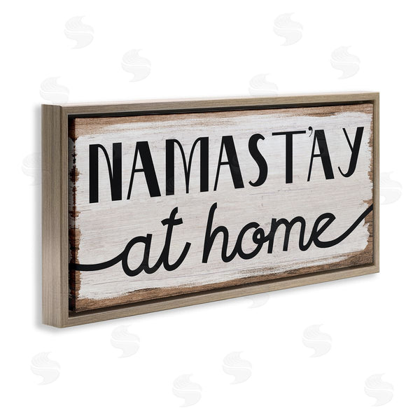 Stupell Industries Stupell Studio | Namastay At Home Phrase Rustic Self-Care Pun