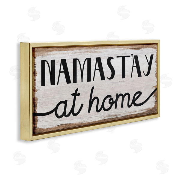 Stupell Industries Stupell Studio | Namastay At Home Phrase Rustic Self-Care Pun