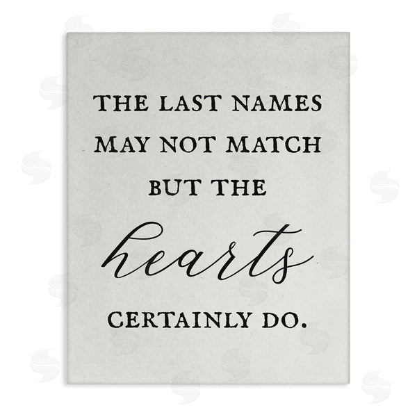 stupell industries Stupell Studio | Names Won't Match But Hearts Will Love Phrase Wall Art