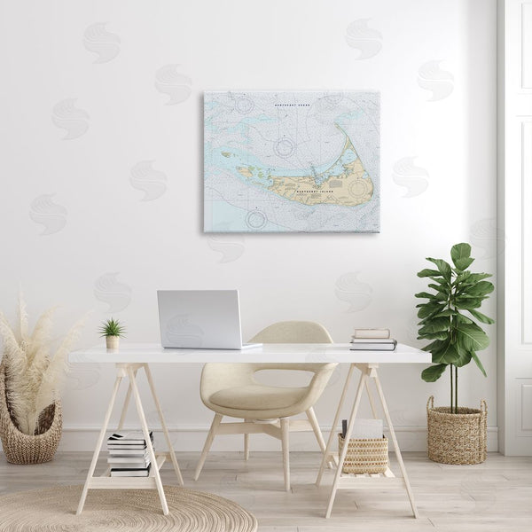 Stupell Industries Stupell Studio | Nantucket Island Coastal Massachusetts Traditional Nautical Map Wall Art