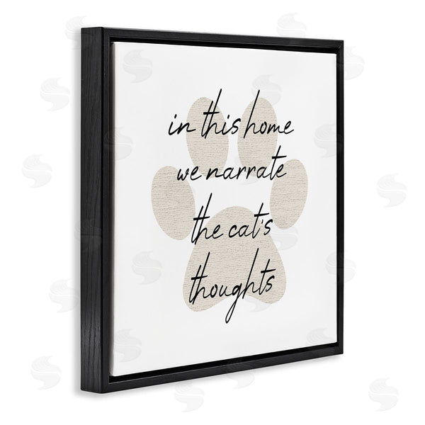 Stupell Industries Stupell Studio | Narrate Cat's Thoughts Paw Shape Wall Art