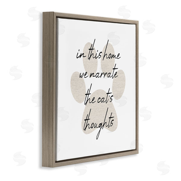Stupell Industries Stupell Studio | Narrate Cat's Thoughts Paw Shape Wall Art