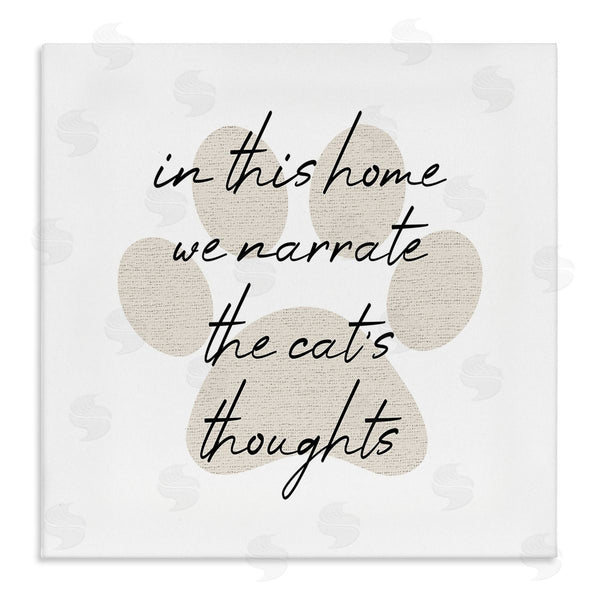 stupell industries Stupell Studio | Narrate Cat's Thoughts Paw Shape Wall Art