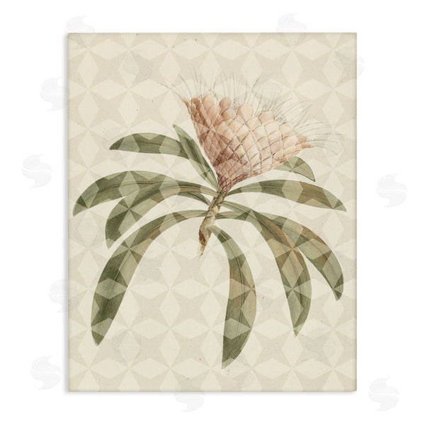 stupell industries Stupell Studio | Natural Geometric Patterned Plant Green Leaves Blossom Wall Art