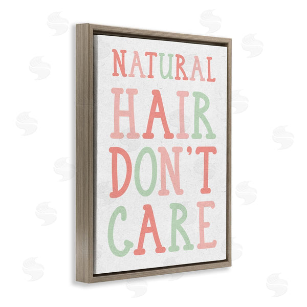 Stupell Industries Stupell Studio | Natural Hair Don't Care Phrase Pink Green Font