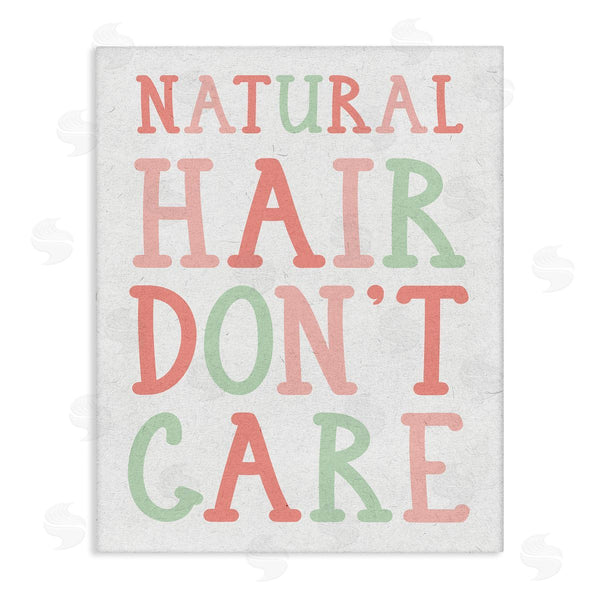 stupell industries Stupell Studio | Natural Hair Don't Care Phrase Pink Green Font