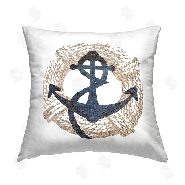 stupell industries Stupell Studio | Nautical Anchor & Rope Printed Throw Pillow