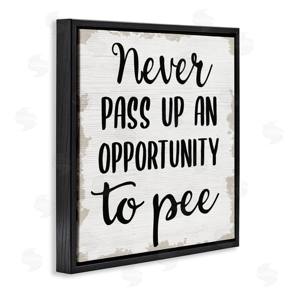 Stupell Industries Stupell Studio | Never Pass Up Bathroom Sign Wall Art