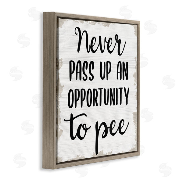Stupell Industries Stupell Studio | Never Pass Up Bathroom Sign Wall Art