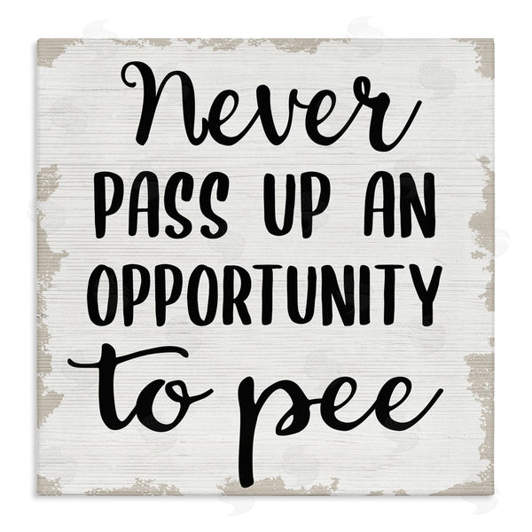 stupell industries Stupell Studio | Never Pass Up Bathroom Sign Wall Art
