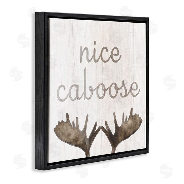 Stupell Industries Stupell Studio | Nice Caboose Bathroom Moose Antlers