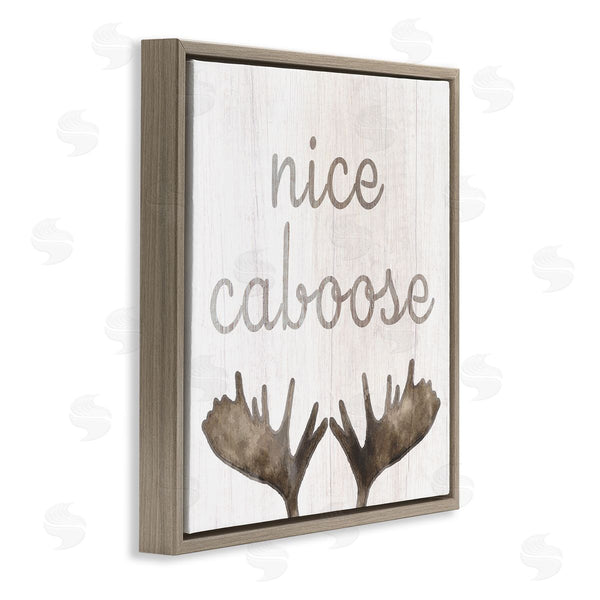 Stupell Industries Stupell Studio | Nice Caboose Bathroom Moose Antlers