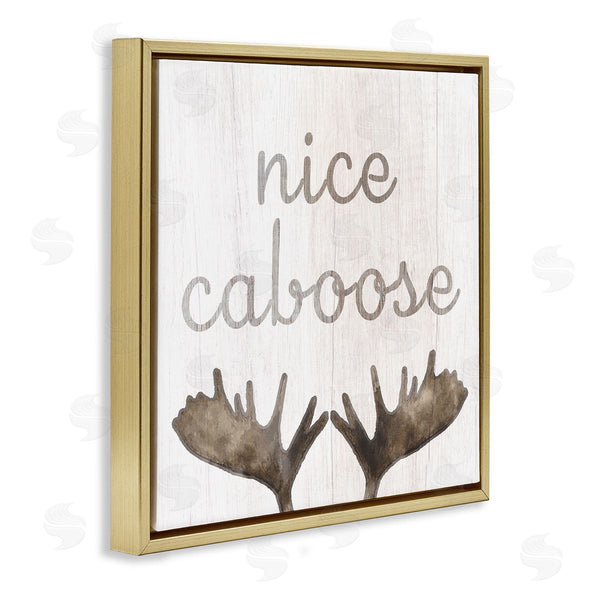 Stupell Industries Stupell Studio | Nice Caboose Bathroom Moose Antlers