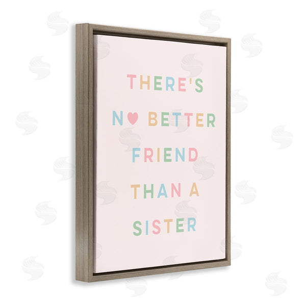 Stupell Industries Stupell Studio | No Better Friend Than Sister Quote Pastel Typography Wall Art