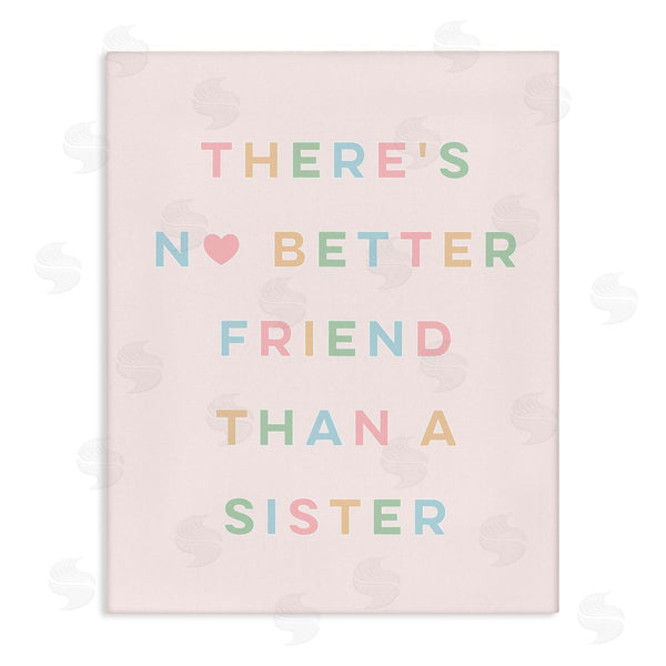 stupell industries Stupell Studio | No Better Friend Than Sister Quote Pastel Typography Wall Art