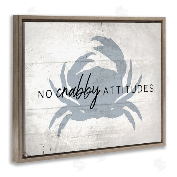 Stupell Industries Stupell Studio | No Crabby Attitudes Phrase Wall Art