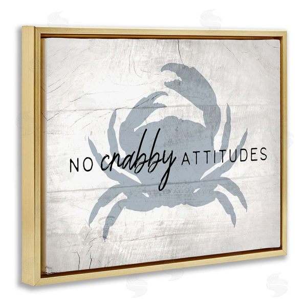 Stupell Industries Stupell Studio | No Crabby Attitudes Phrase Wall Art