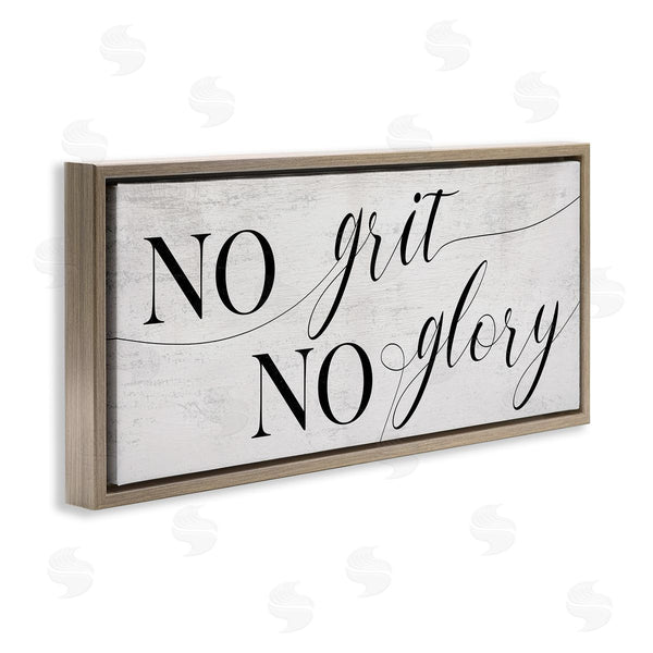 Stupell Industries Stupell Studio | No Grit No Glory Phrase Charming Cursive Script Wall Art