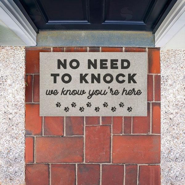 Stupell Industries Stupell Studio | No Need To Knock Faux Sisal Door Mat