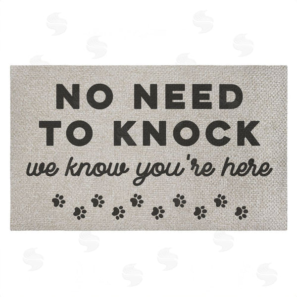 stupell industries Stupell Studio | No Need To Knock Faux Sisal Door Mat