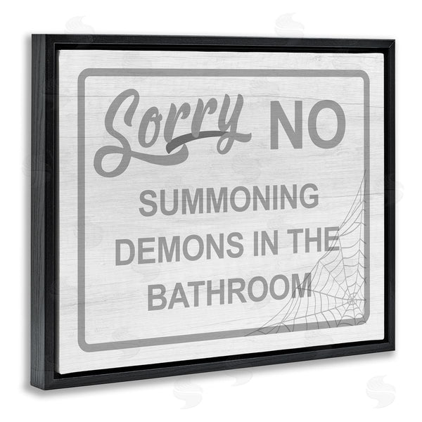 Stupell Industries Stupell Studio | No Summoning Demons Bathroom Wall Art