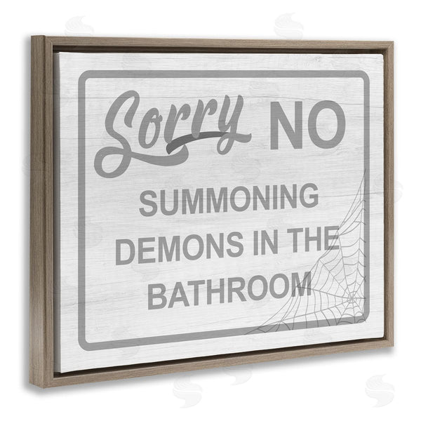 Stupell Industries Stupell Studio | No Summoning Demons Bathroom Wall Art