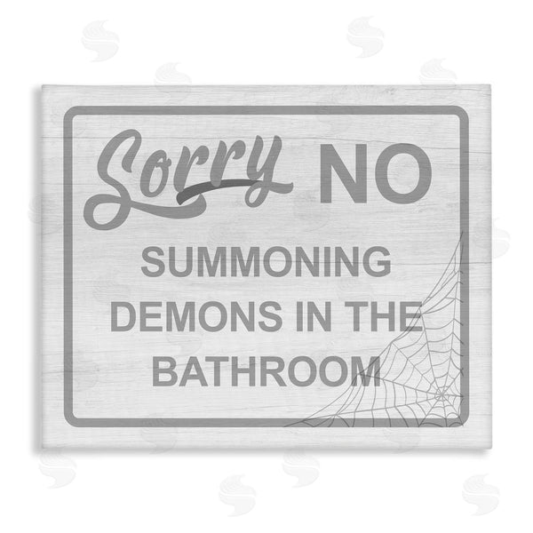 stupell industries Stupell Studio | No Summoning Demons Bathroom Wall Art