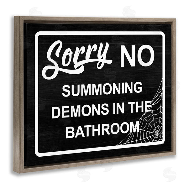 Stupell Industries Stupell Studio | No Summoning Demons Phrase Wall Art