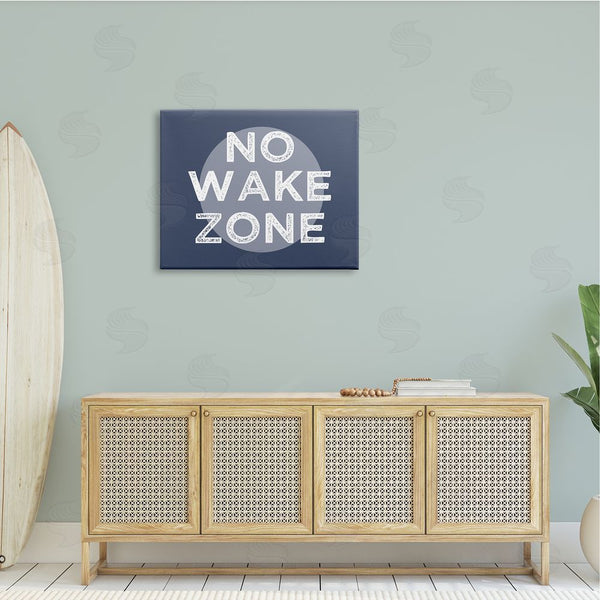Stupell Industries Stupell Studio | No Wake Zone Circular Background Grunge Textured Words Wall Art