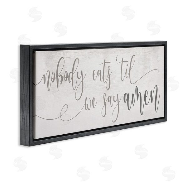 Stupell Industries Stupell Studio | Nobody Eats Until Amen Phrase Family Kitchen Wall Art