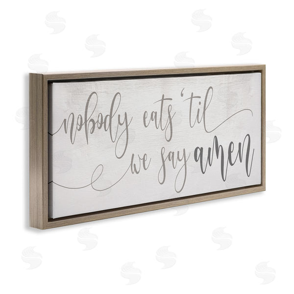 Stupell Industries Stupell Studio | Nobody Eats Until Amen Phrase Family Kitchen Wall Art