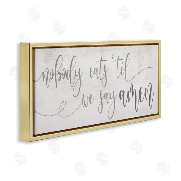 Stupell Industries Stupell Studio | Nobody Eats Until Amen Phrase Family Kitchen Wall Art