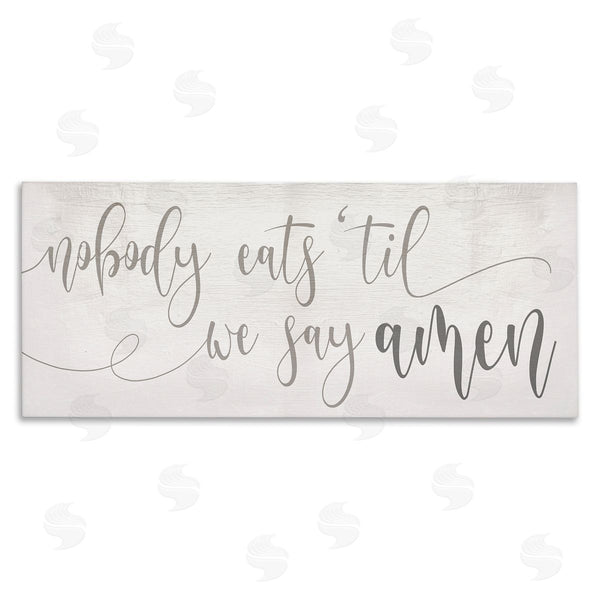 stupell industries Stupell Studio | Nobody Eats Until Amen Phrase Family Kitchen Wall Art