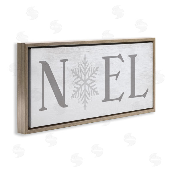 Stupell Industries Stupell Studio | Noel Christmas Phrase Winter Snowflake Typography Wall Art