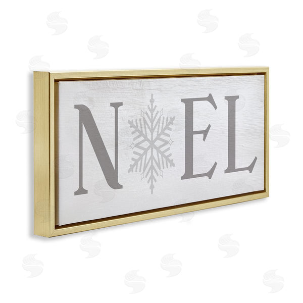 Stupell Industries Stupell Studio | Noel Christmas Phrase Winter Snowflake Typography Wall Art