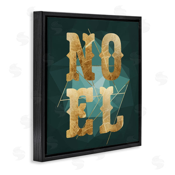 Stupell Industries Stupell Studio | Noel Glam Christmas Typography Green Geometric Shapes Wall Art