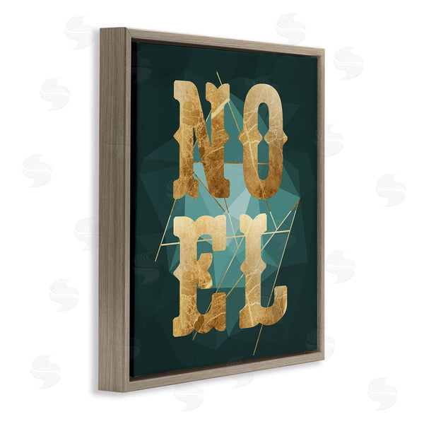 Stupell Industries Stupell Studio | Noel Glam Christmas Typography Green Geometric Shapes Wall Art