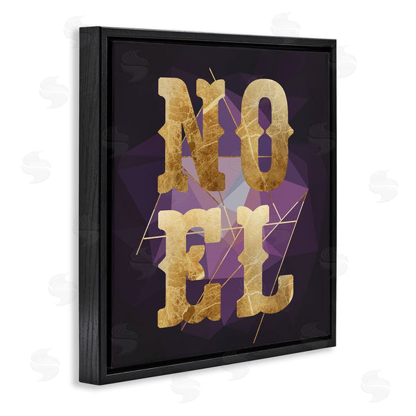Stupell Industries Stupell Studio | Noel Typography Purple Geometric Shapes Glam Christmas Wall Art