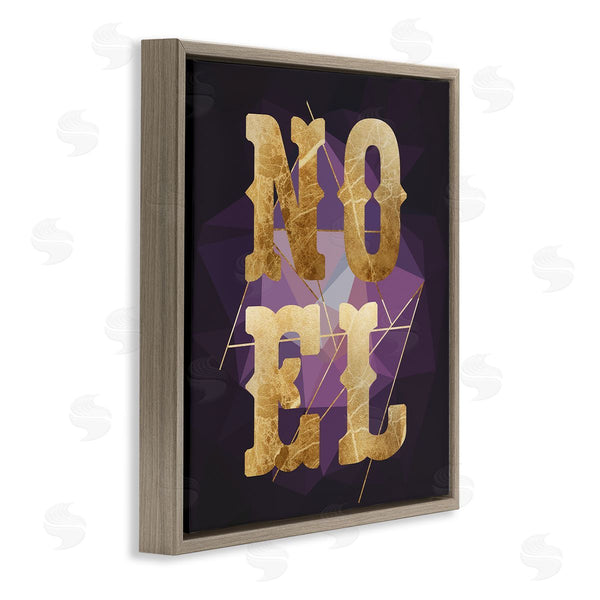 Stupell Industries Stupell Studio | Noel Typography Purple Geometric Shapes Glam Christmas Wall Art