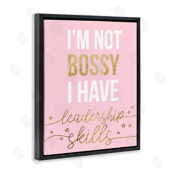 Stupell Industries Stupell Studio | Not Bossy Leadership Skills Inspirational Phrase Fun Stars Wall Art