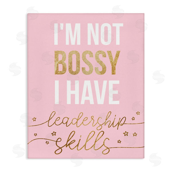 stupell industries Stupell Studio | Not Bossy Leadership Skills Inspirational Phrase Fun Stars Wall Art