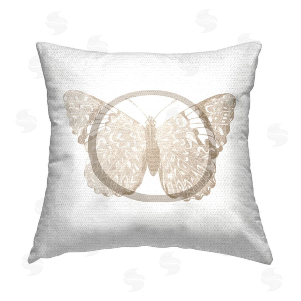 Stupell Industries Stupell Studio | O Letter Butterfly Initial Printed Throw Pillow