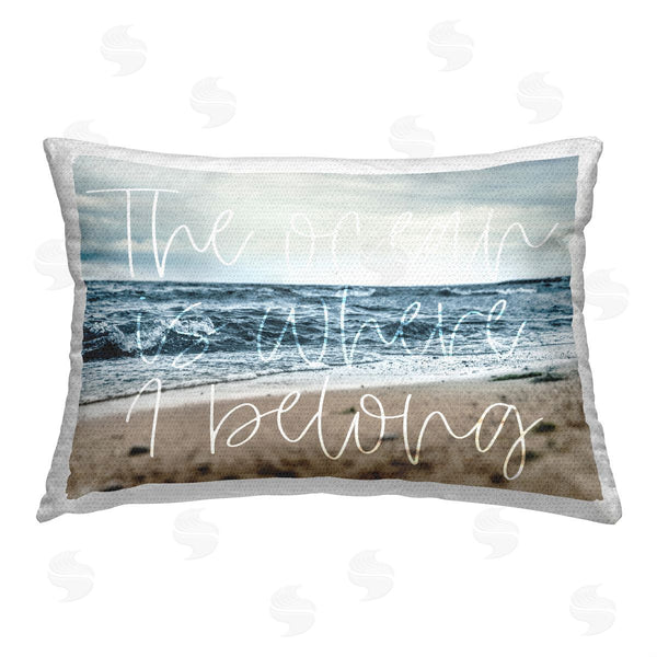 Stupell Industries Stupell Studio | Ocean Where I Belong Printed Throw Pillow