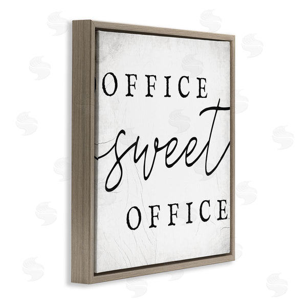 Stupell Industries Stupell Studio | Office Sweet Office Phrase Minimal Black White Typography Wall Art