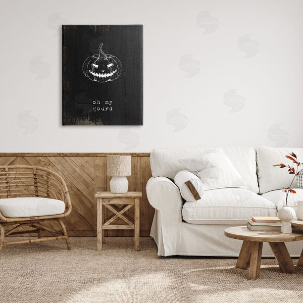 Stupell Industries Stupell Studio | Oh My Gourd Jack-o-Lantern Wall Art